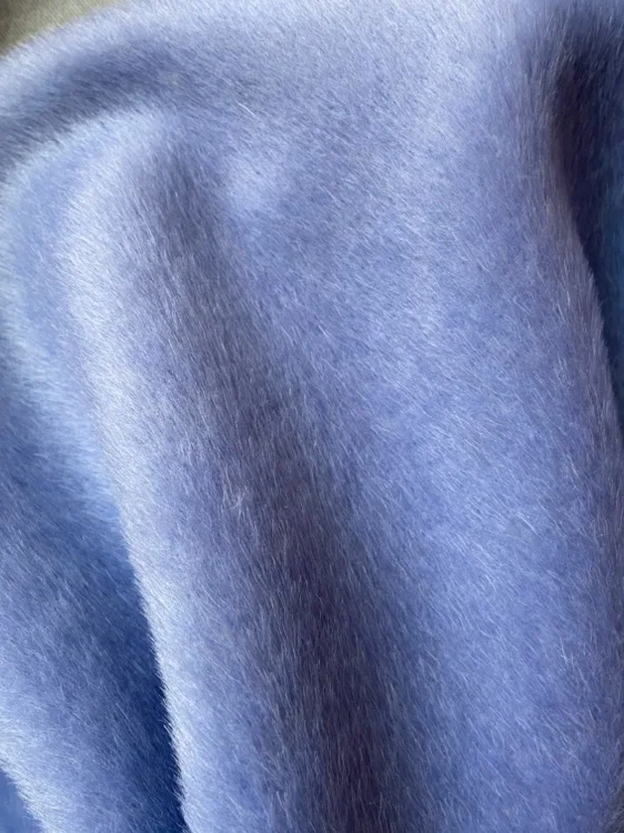 

Синяя гладкая шерстяная кашемировая ткань: новая модель для осенне-зимнего сезона, односторонний кашемир для женской верхней одежды больших размеров