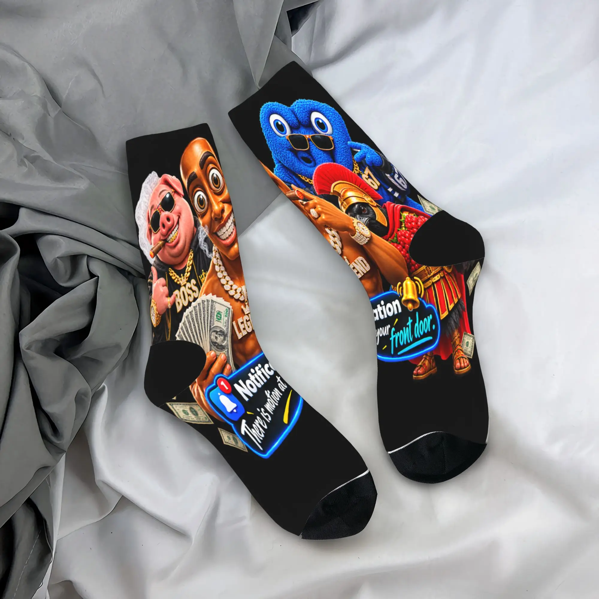 John Pork Tung Tung Tung Sahur 67 Bri Bri Bicus Dicus Meme Socks Spring Stockings Gothic Men Warm Soft Socks Design Sports Socks