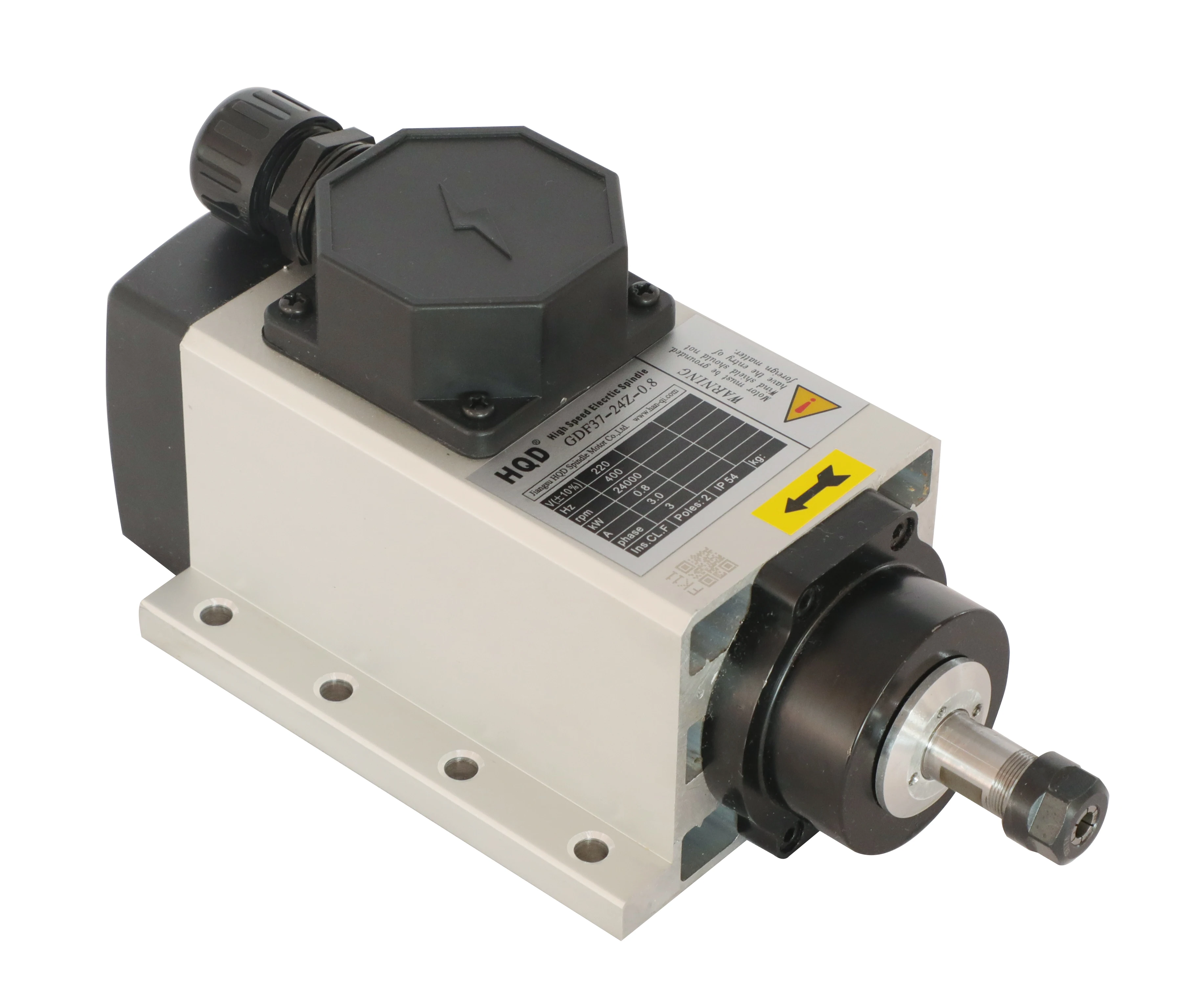 HQD 0.8Kw 800W ER11 24000rpm Air Cooling Spindle Motor for Cnc Router GDF37-24Z/0.8 view 5