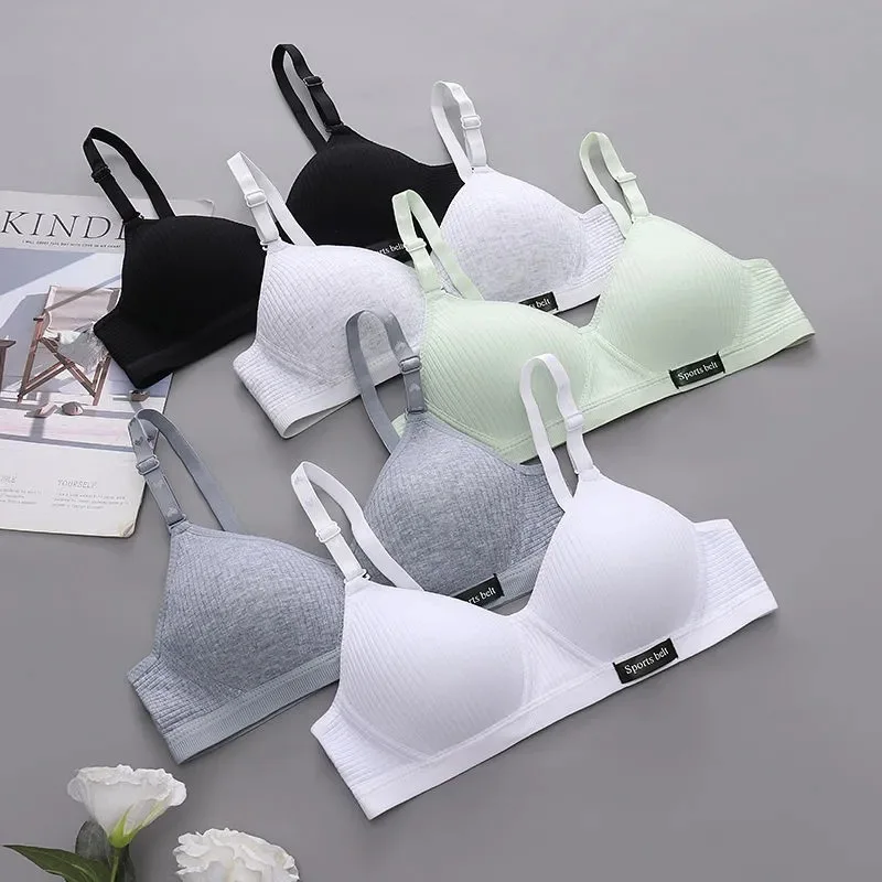 

Fan Sweet Fashion British Style Bra Soft Without Steel Ring Women's Underwear Gather Bralette Breathable Seamless Brassiere