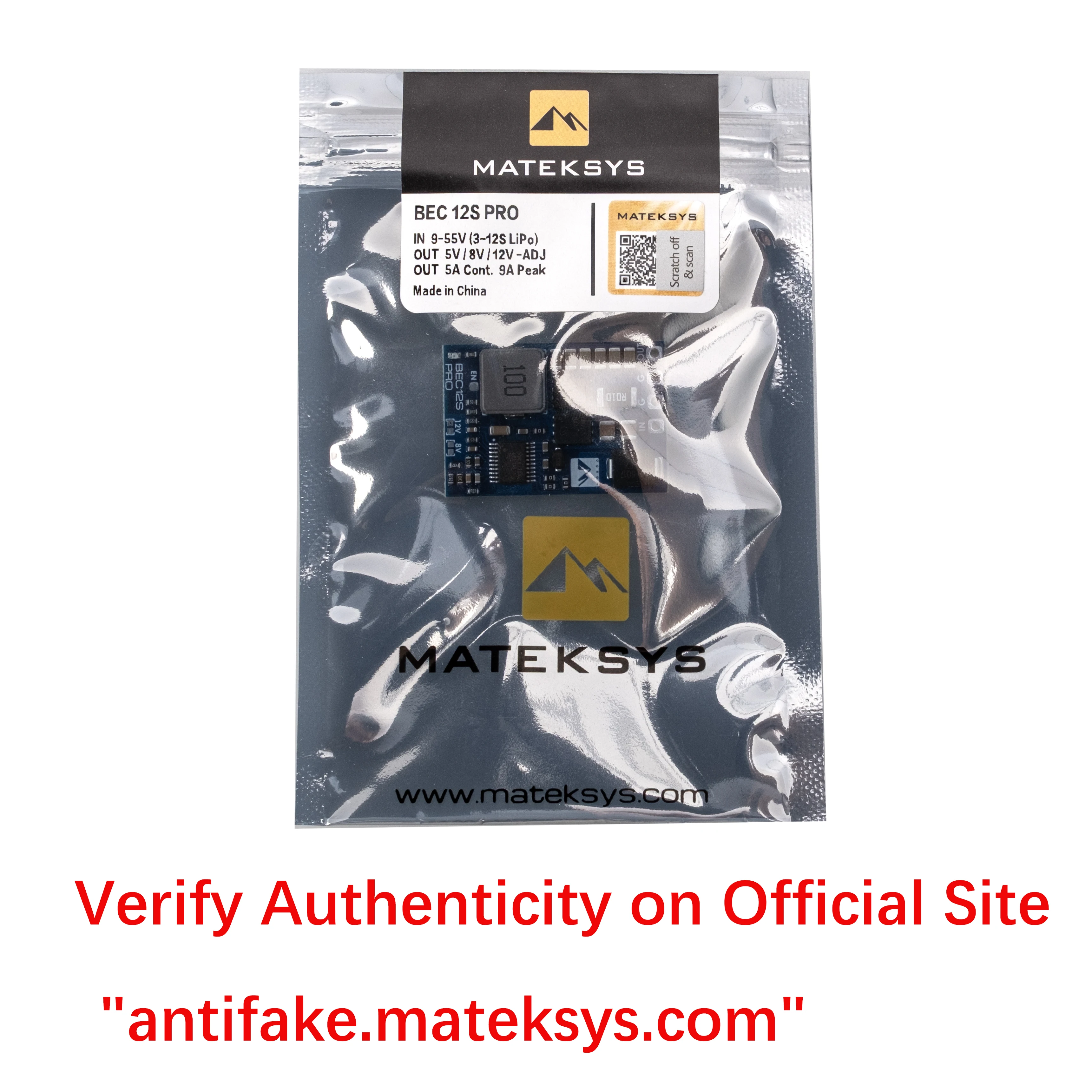 Matek Systems BEC12S-PRO 9-55V TO 5V/8V/12V-5A Voltage Regulator BEC Power Module 5.2V/8V/12 PDB For FPV RC Drone Fixed Wing BEC