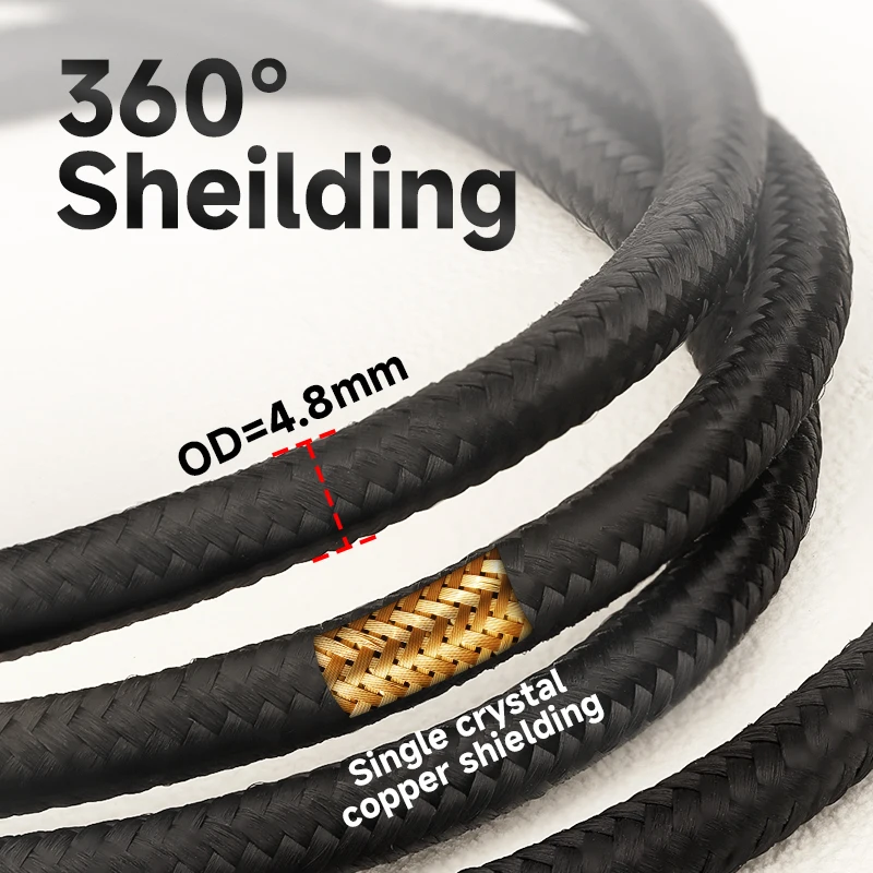 CYKO HiFi 6N OCC 3.5 مللي متر Aux جاك كابل الصوت 3.5 مللي متر TRS/TRRS مطلية بالذهب التوصيل النحاس النقي قذيفة كابل مساعد لمكبر الصوت مشغل أقراص مضغوطة