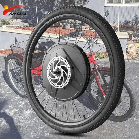 Kit de conversión de bicicleta eléctrica, batería de 7,2 AH, Kit de Motor de bicicleta eléctrica, rueda delantera con aplicación de freno de disco/pantalla LED, 36V, 350W, 26 -29 pulgadas