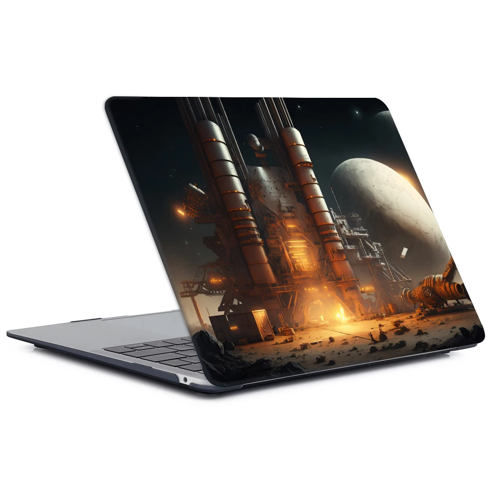 Science Fiction Lunar Base Laptop Case for MacBook Air 13 M5 Funda A3449 2026 Cover for MacBook Neo 13 A18 Pro 14 16 Air15 Case