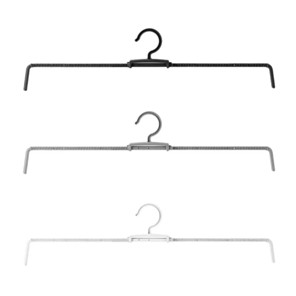 3pcs Stretchable Stainless Steel Spring Clothes Hanger Multifunctional High Toughness Skirts Jeans Hanger Storage