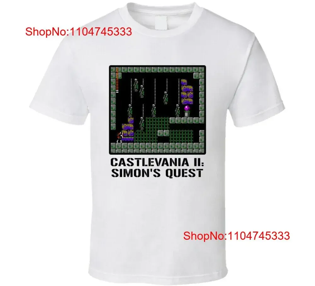 Castlevania ii simon's quest videogame clássico retro fã t camisa vintage lavado confortável unisex ligeiramente macio casual