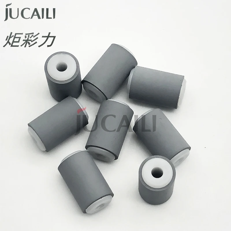 Jucaili 10pcs Printer 17*10*3 mm Pinch Roller for Allwin Yaselan Xuli Inkjet Printer Small Rubber Roller