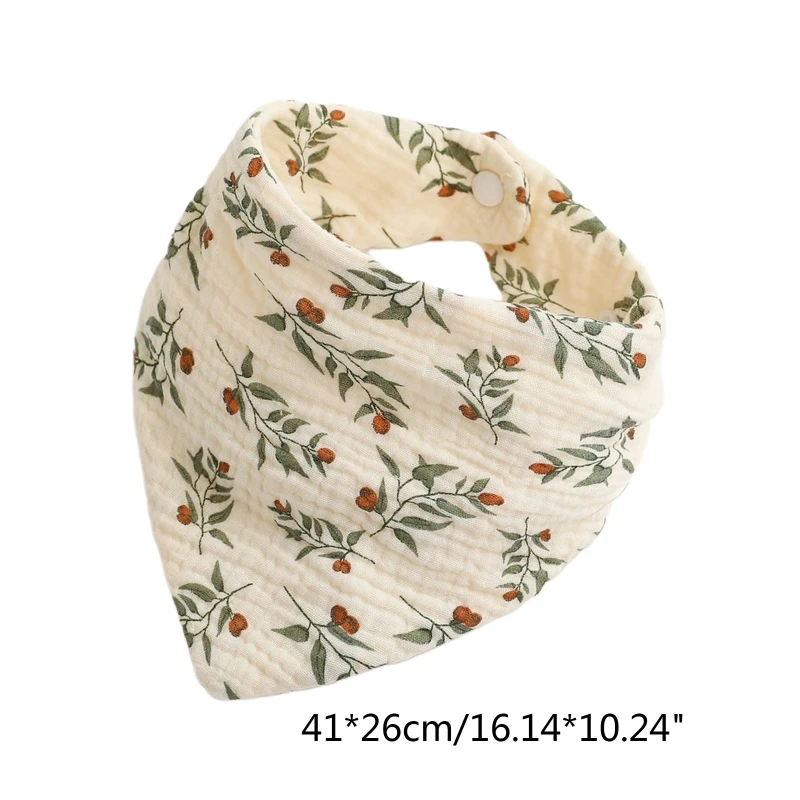 Baby Infant Cotton Bib Floral Triangle Scarf Feeding Saliva Towel Bandana Burp Cloth Boy Girl Accessories Newborn