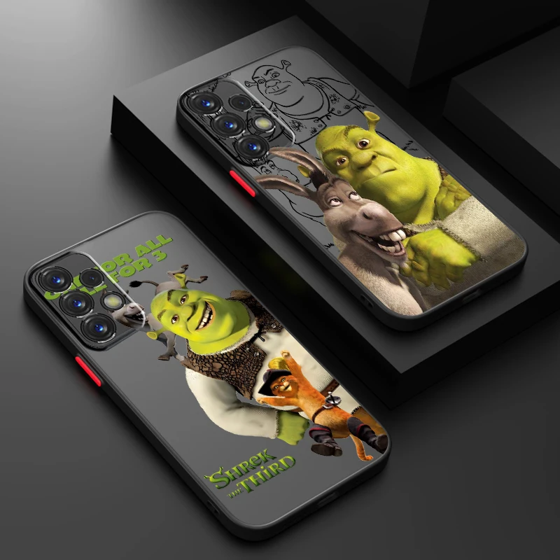 C-Cartoons Moive S-Shreks Coon Frosted Translucent For Samsung Note 20 A35 A03 A54 A31 A22 A34 A14 A24 A04 A55 5G TPU