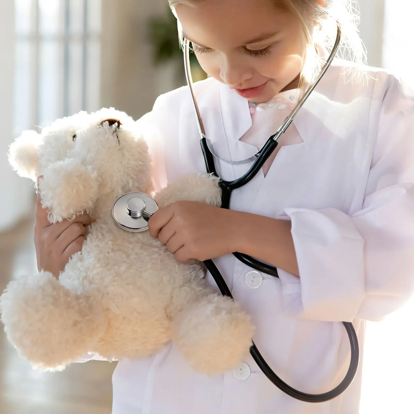 Stetoscopi per infermieri Giocattolo per bambini piccoli Giocano a giocattoli da dottore per bambini Bambini neri