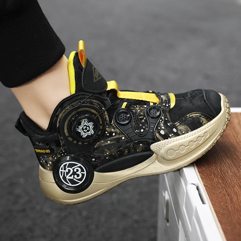 kid Sneakers Children basketball shoes Soft Comfort ligh Shoe Girls Boy Breathable High-elastic fashionable Children sport shoe