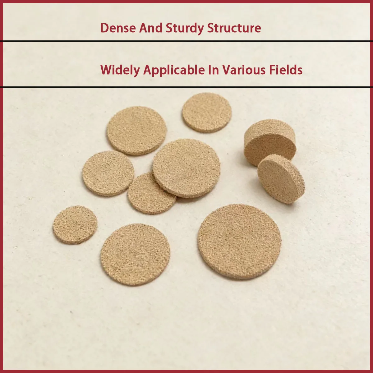 3mm thick and 2-12mm diameter copper powder sintered circular filter used in chemical, electronic, hydraulic systems, etc