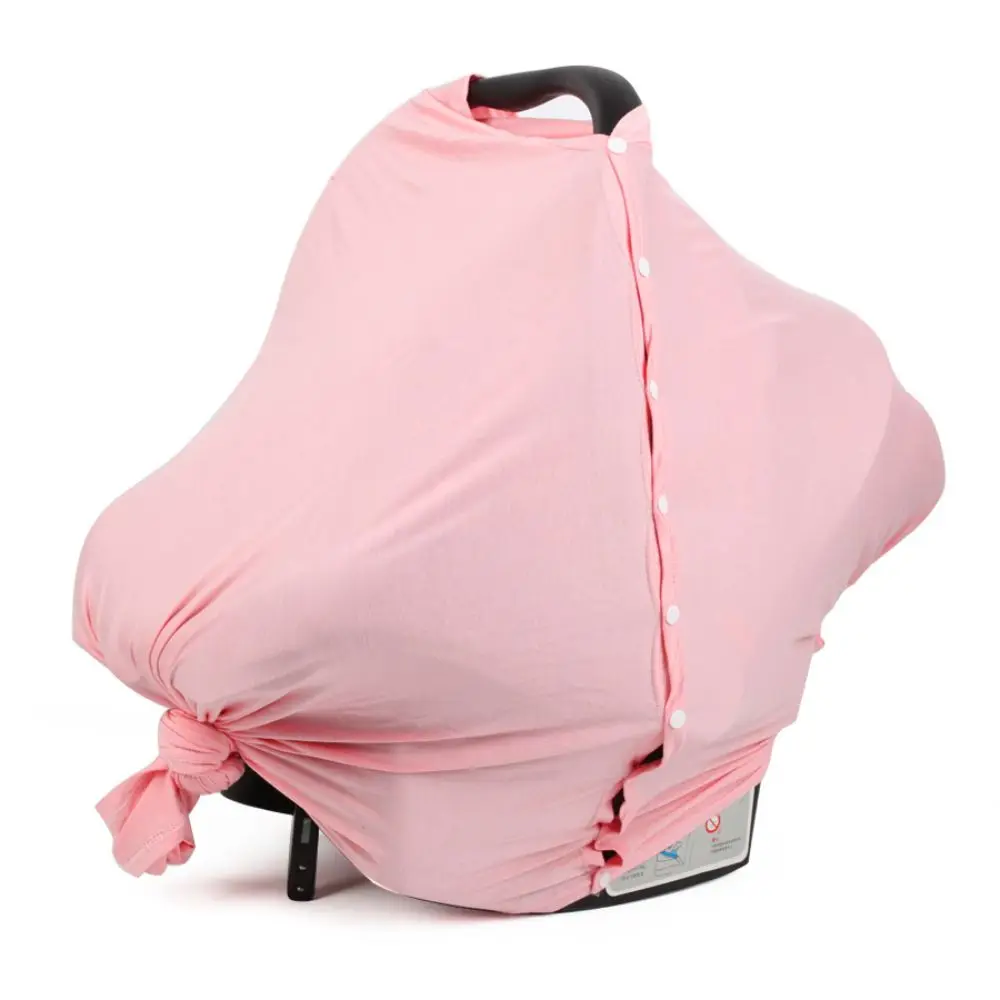 Soft Stretch Fabric Nursing Cover Button Closure Breathable Baby Care Scarf Asymmetric Hem Lightweight Nursing Shawl