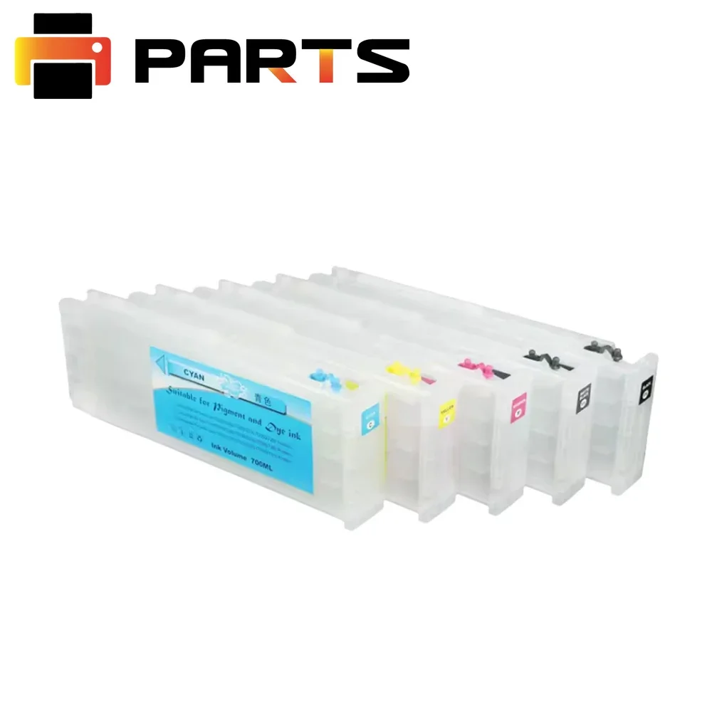 700ml Refillable Ink Cartridge For Epson SureColor T3000 T3070 T5070 T7070 T3200 T5200 T7200 T3270 T5270 7270 With One Time Chip