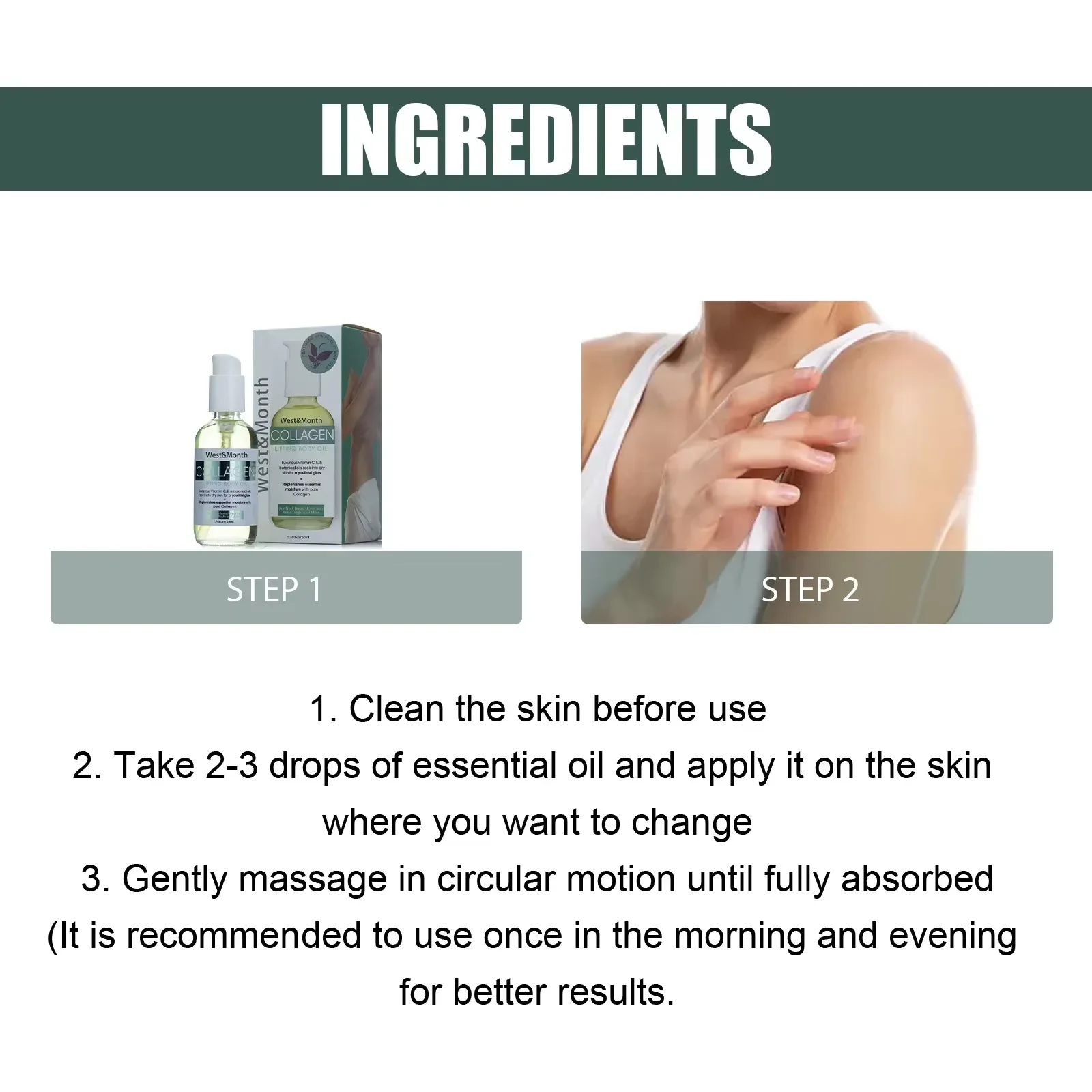 Collagen Lifting Body Oils Tightening Breast Buttock Moisturizing Shape Abdomen Improve Firming Skin Repair Slim Down Care Oil