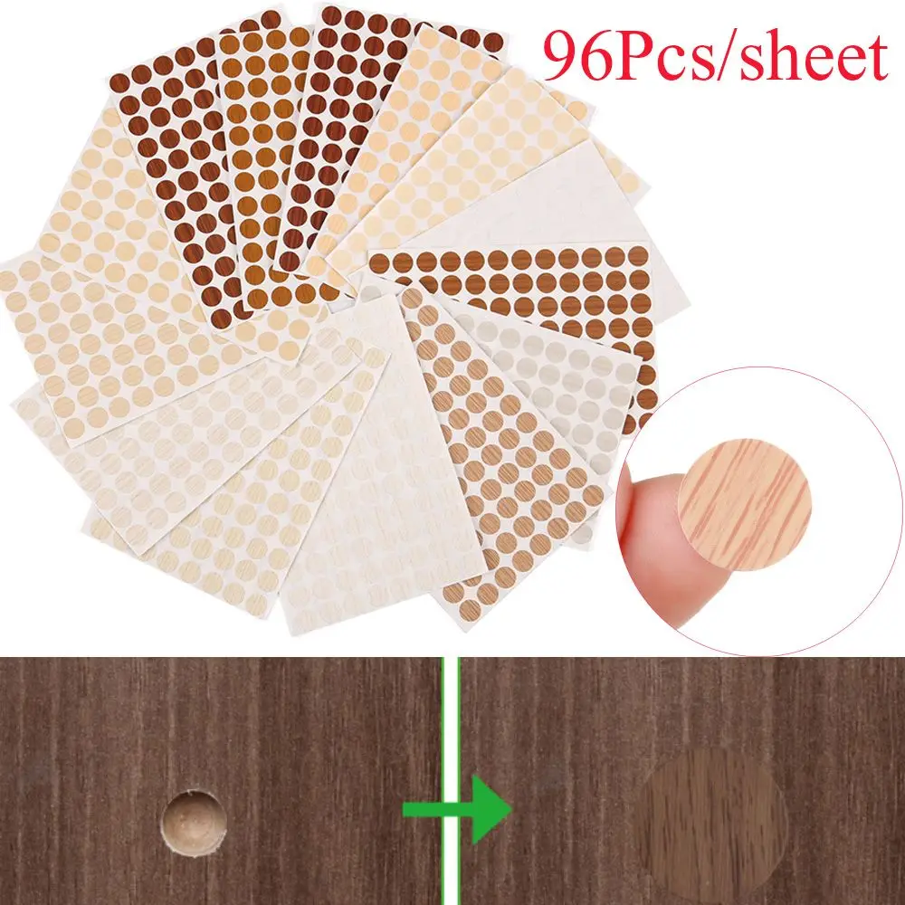 96Pcs/sheet Practical Furniture Exterior Hardware Protective Cap Decorative Films Screws Decor Nuts Covers