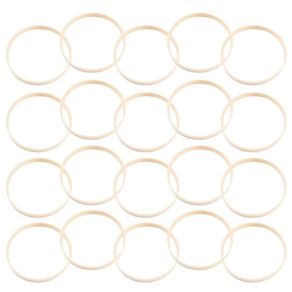 

20Pcs Bamboo Dreamcatcher Rings Smooth Material for DIY Windchime Project Accessories