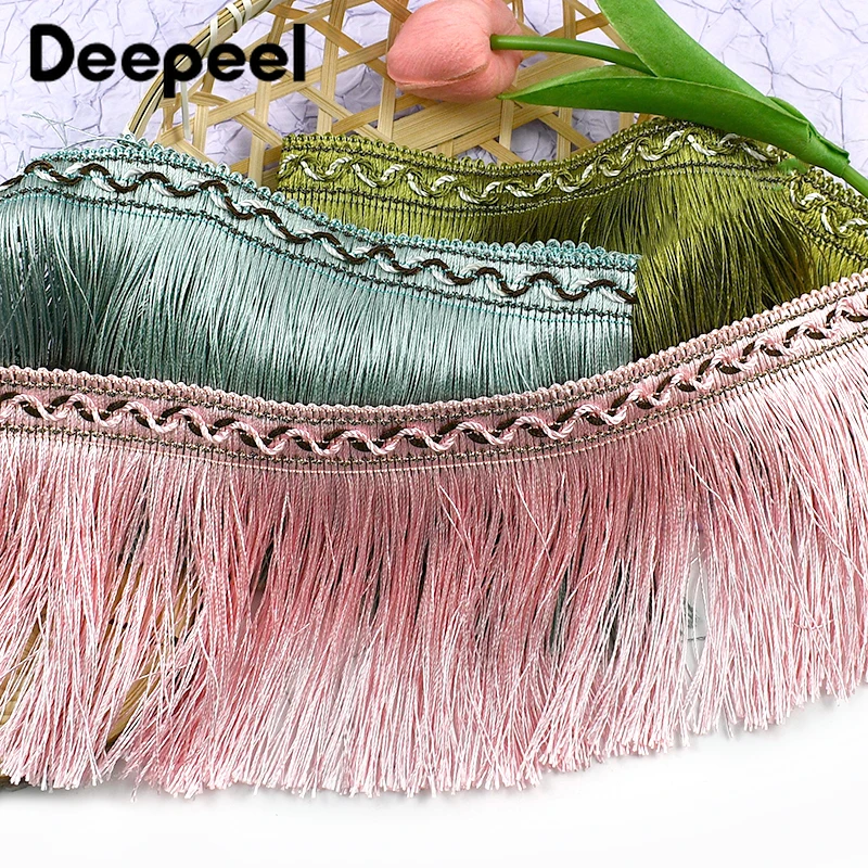 

2/5M Color Fringe Tassels Curtain Sofa Cover Lace Trim Dance Decorative Trimmings Stitching Tassel Fringes Sewing Accessories