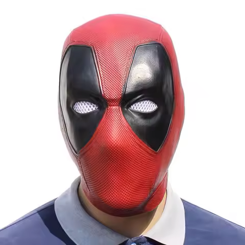 Superhero Deadpool Mask Cosplay Wade Winston Wilson Latex Soft Funny Adult Helmet Halloween Carnival Party Costume Props