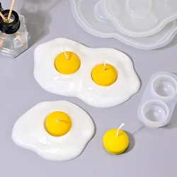 Poached Egg Candle Holder Concrete Cement Gypsum Molds DIY Double Yolk Candle Silicone Mold Craft Art Eggs Ornament Resin Mold