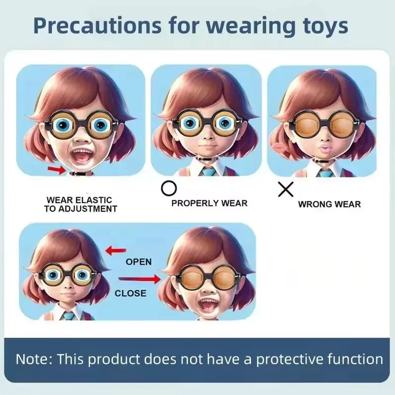 1 قطعة نظارات مضحكة عيون مجنونة الدعائم للأطفال الكبار مجنون وميض كبير الضفدع العين ملحقات لعبة لحفلة عيد الميلاد عيد الهالوين