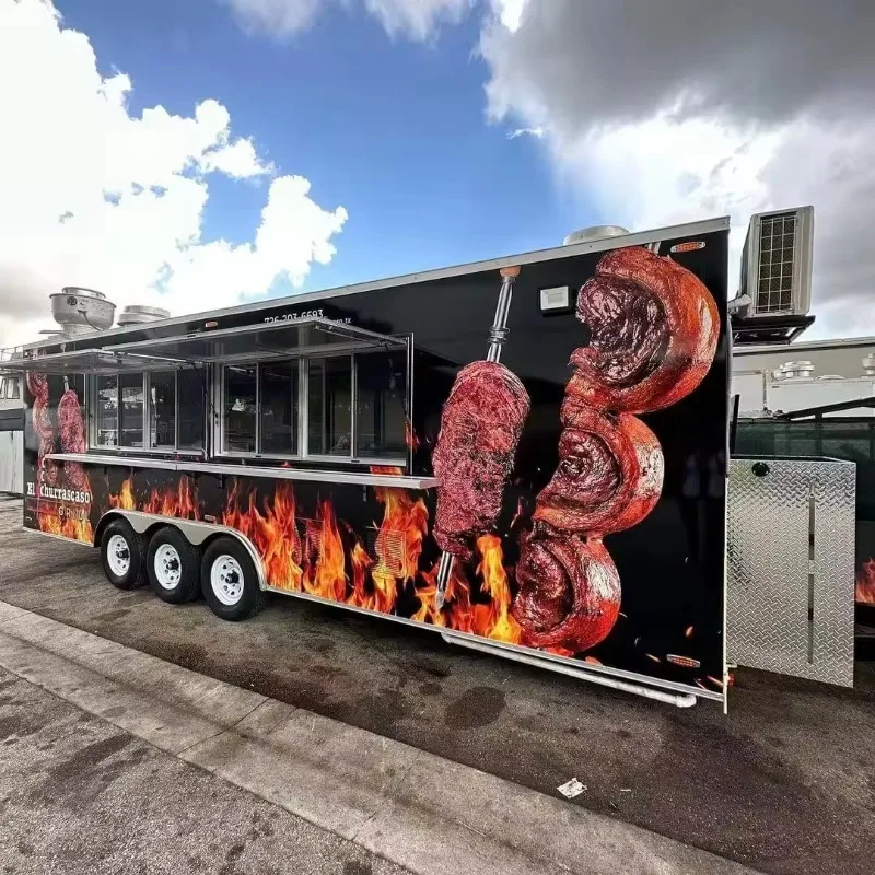 Mobile Food Trailer with Full Cooking Set Ready to Use Food Truck for Immediate Business Startup