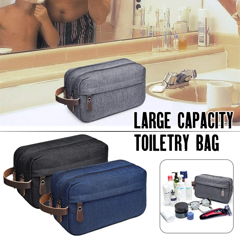 

Business Trip/Travel Portable Toiletry Makeup Bag Waterproof Hanging Cosmetic Toiletry Organizer Dry Wet Separation Storage Bag