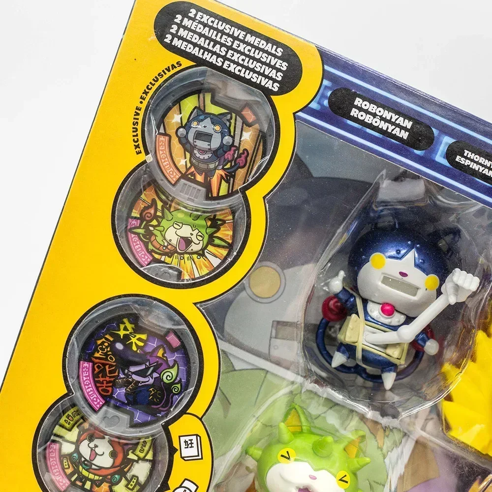 Hasbro yokai relógio brinquedo figuras de ação medalhas exclusivo robonyan thornyan baddinyan jibanyan modelo brinquedo coleção crianças presentes