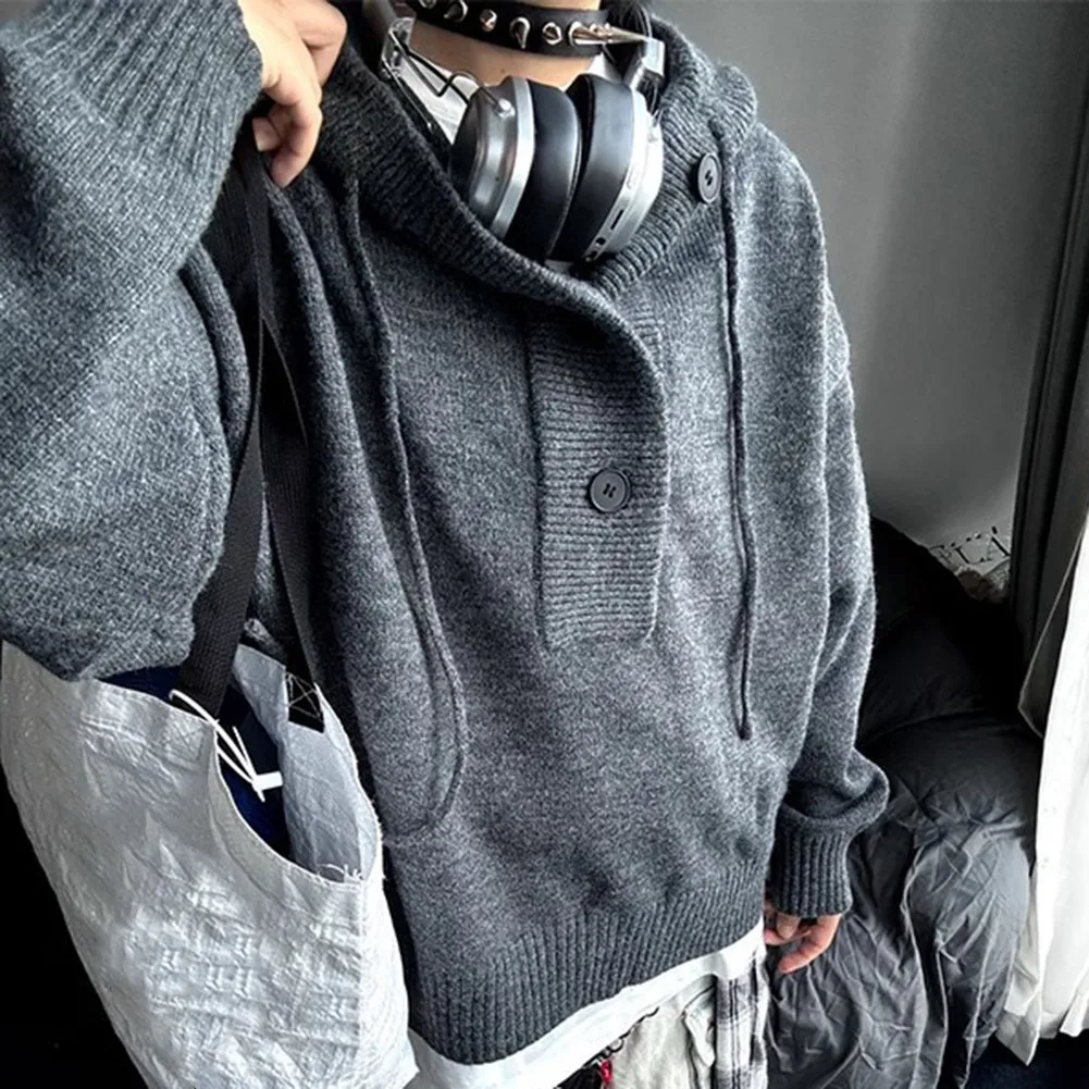 

Button Up Hoodie Mens Hooded Sweater Casual Outing All Seasons Wear Daily Use Outfits Home Commuting Loose Fitting Style