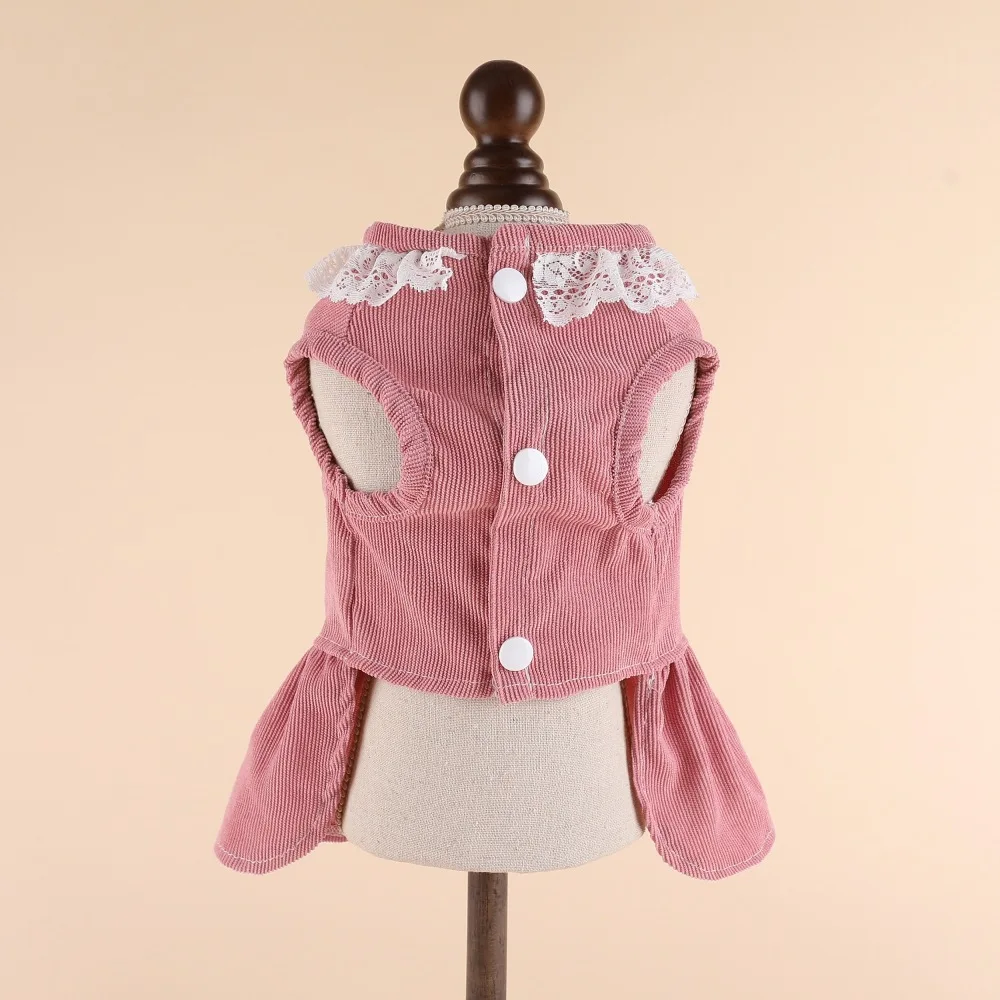 Prinzessinnen-Stil Kleidung für kleine Hunde und Katzen, Teddybär, Pomeranian Spezielles Niedliches Brust- und Rückenkleid – Detail 3