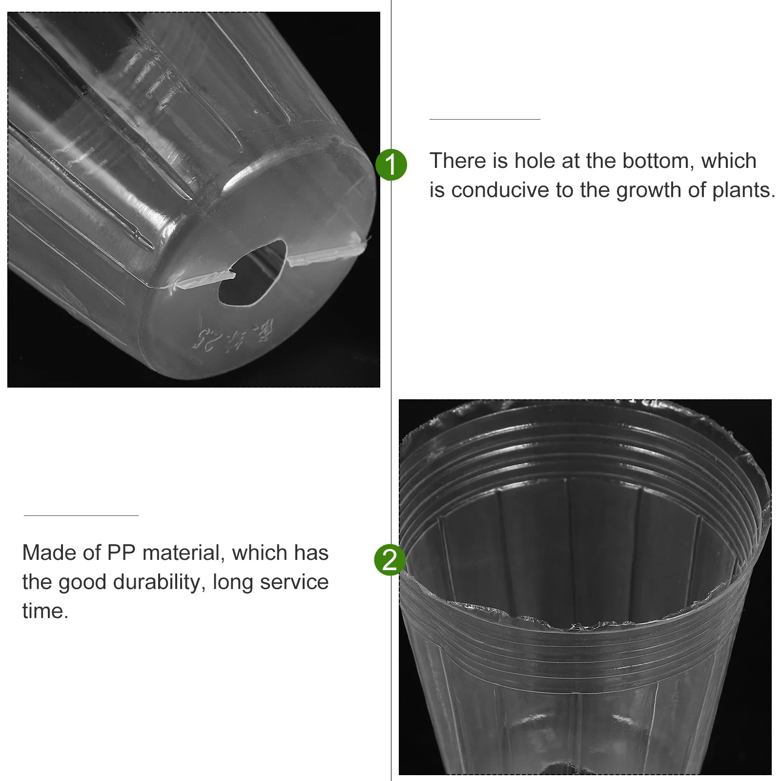 

50pcs Plastic Nursery Pots Clear Plant Starter Pots For Succulents Small Flower Plant Containers Garden Growing Supplies