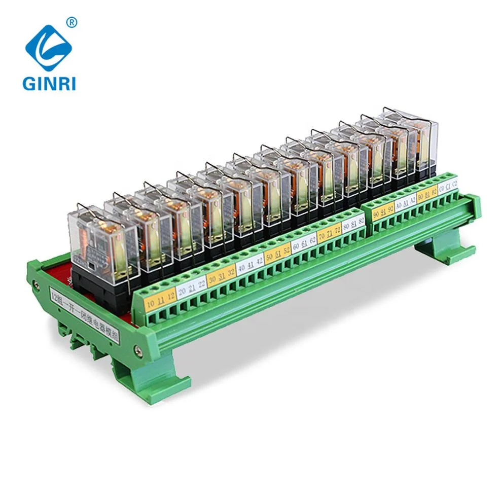 Ginri JR-12L1 DC12V,24V 12  Channels  Relay Module  Interface Relay Block