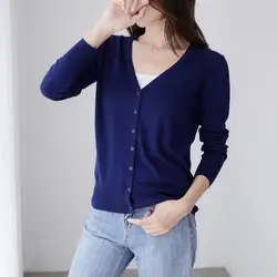 Cardigã de malha de crochê manga comprida com decote em v feminino, casaco feminino, tops soltos, suéter casual, monocromático, tamanho 3XL a 6XL