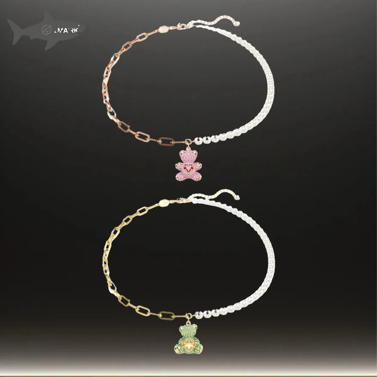 

2025 Hot Sale Textured Baby Bear Design Pendant Necklace Handmade Inlaid Jewelry Design Sweet and Cute Gift for Brides