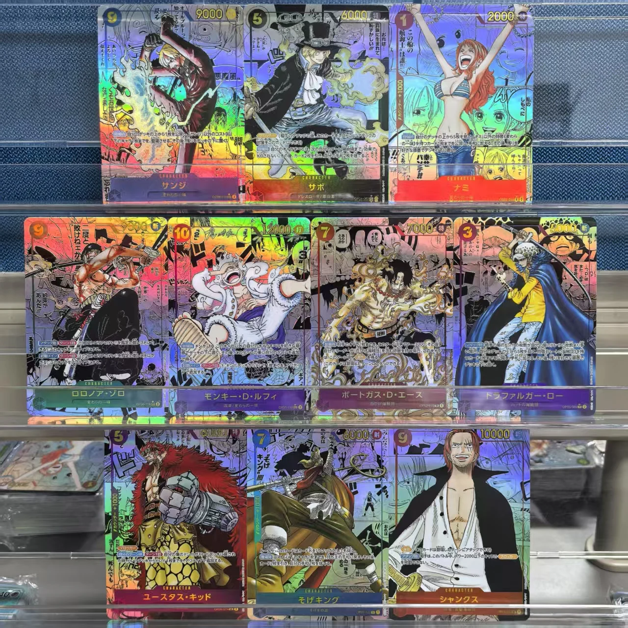 

10 шт., одна деталь, коллекционная карта японского аниме OPCG Monkey D. Luffy Sabo Nami Sogeking Zoro Portgas.D.Ace Shanks, игровые карты, игрушки