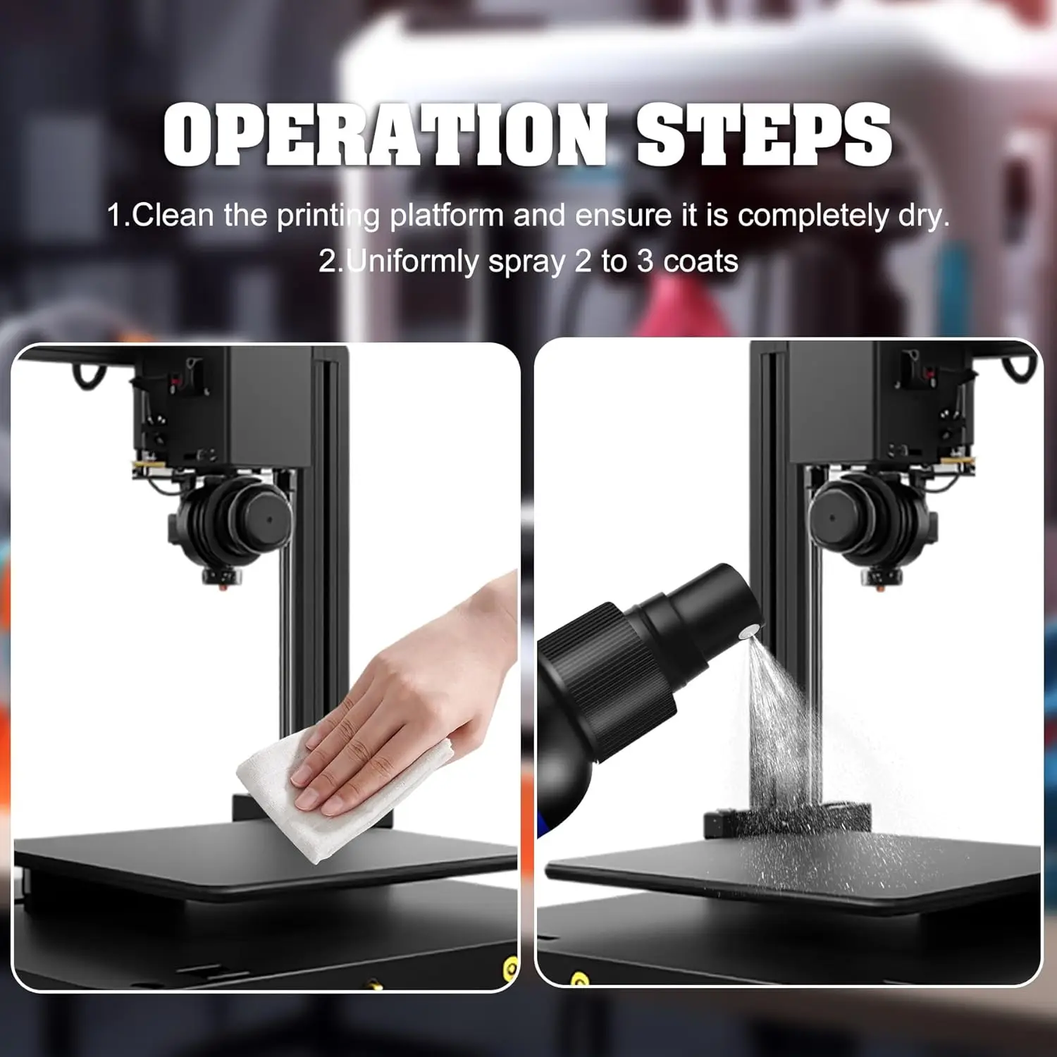 40-teiliges 3D-Drucker-Werkzeugset & Anti-Warp-Bett-Klebespray, FDM SLA Reinigungs- und Veredelungszubehör, Rückstandsfreier PLA ABS Klebstoff für Maker – Detail 6