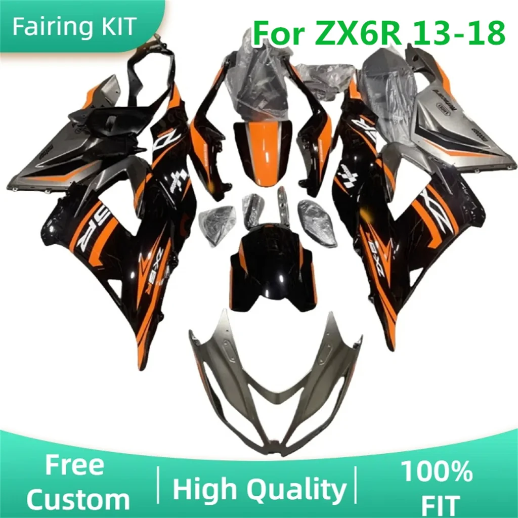 

ABS Plastic High Grade Motorcycle Fairing kit for Kawasaki ZX 6R 13-18 ZX6R 2013-2018 ZX-6R Rebuild Street Sport Bodywork Parts