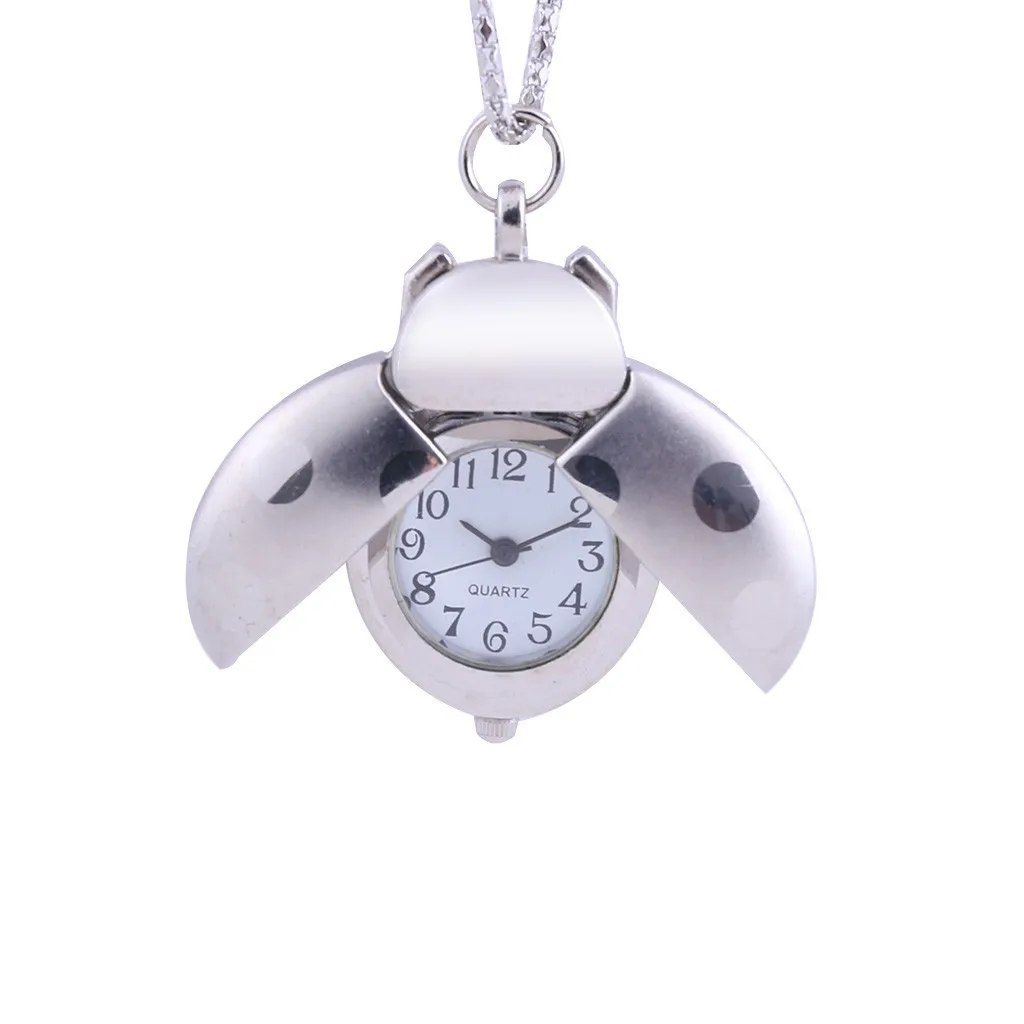 Montre de Poche Créative à la Mode Européenne et Américaine, Petit Collier Coccinelle à Sept Étoiles, Bijoux, Nouveauté