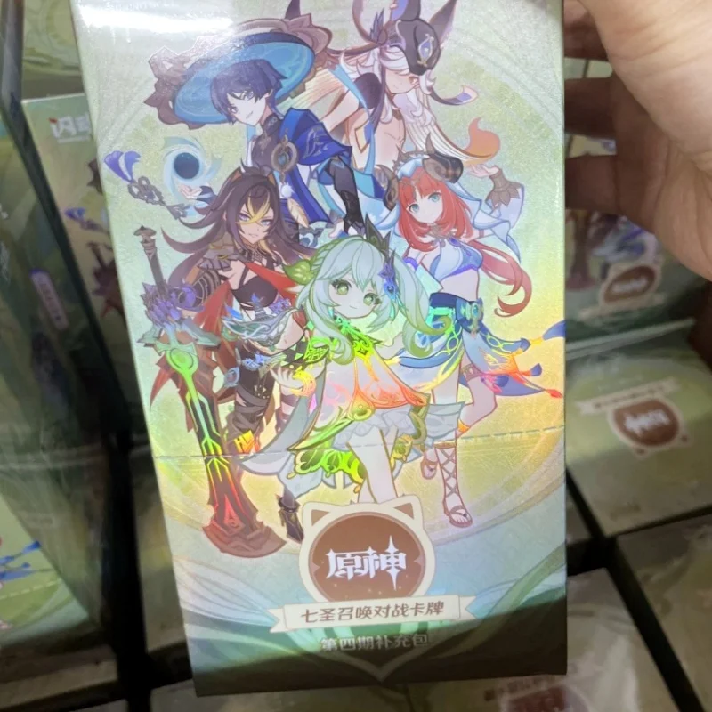 Original Mihoyo Genshin Impact Genius Invokation Tcg Vol 4 Battle Cards Anime Character Competitive Booster Collection Gift Toy