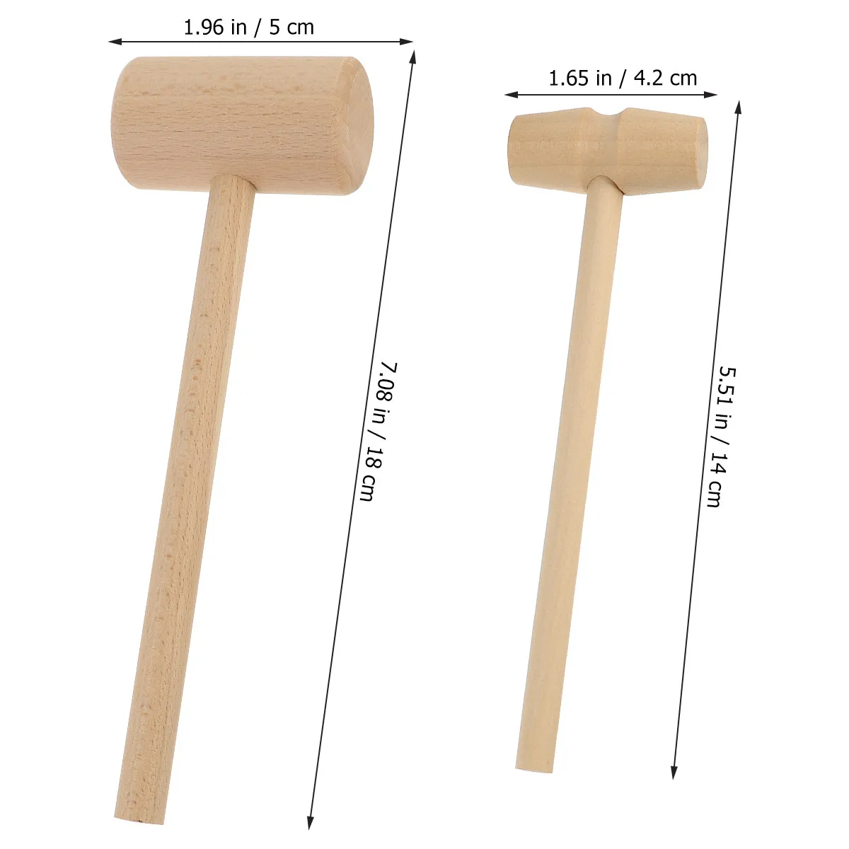 12Pcs Wooden Crab Mallets Natural Hardwood Seafood Crab Lobster Cracking Hammer DIY Jewelry Making Mallet Shellfish Nut Cracker