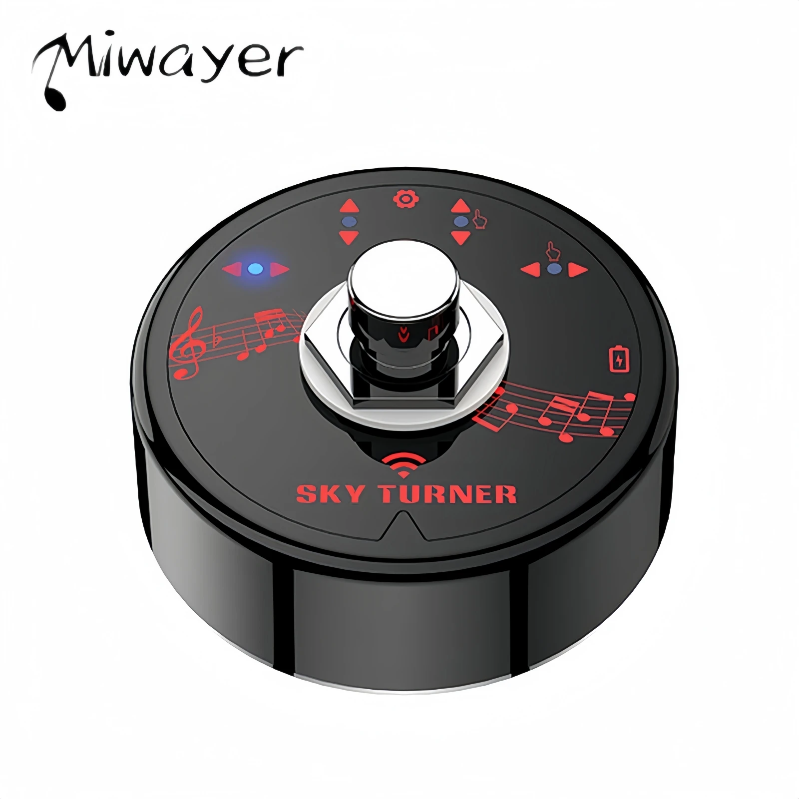 Miwayer Wireless Page Turner Pedal, Handsfree Bluetooth Foot Controller, Multifunctional Page Turn Device for for Live Show