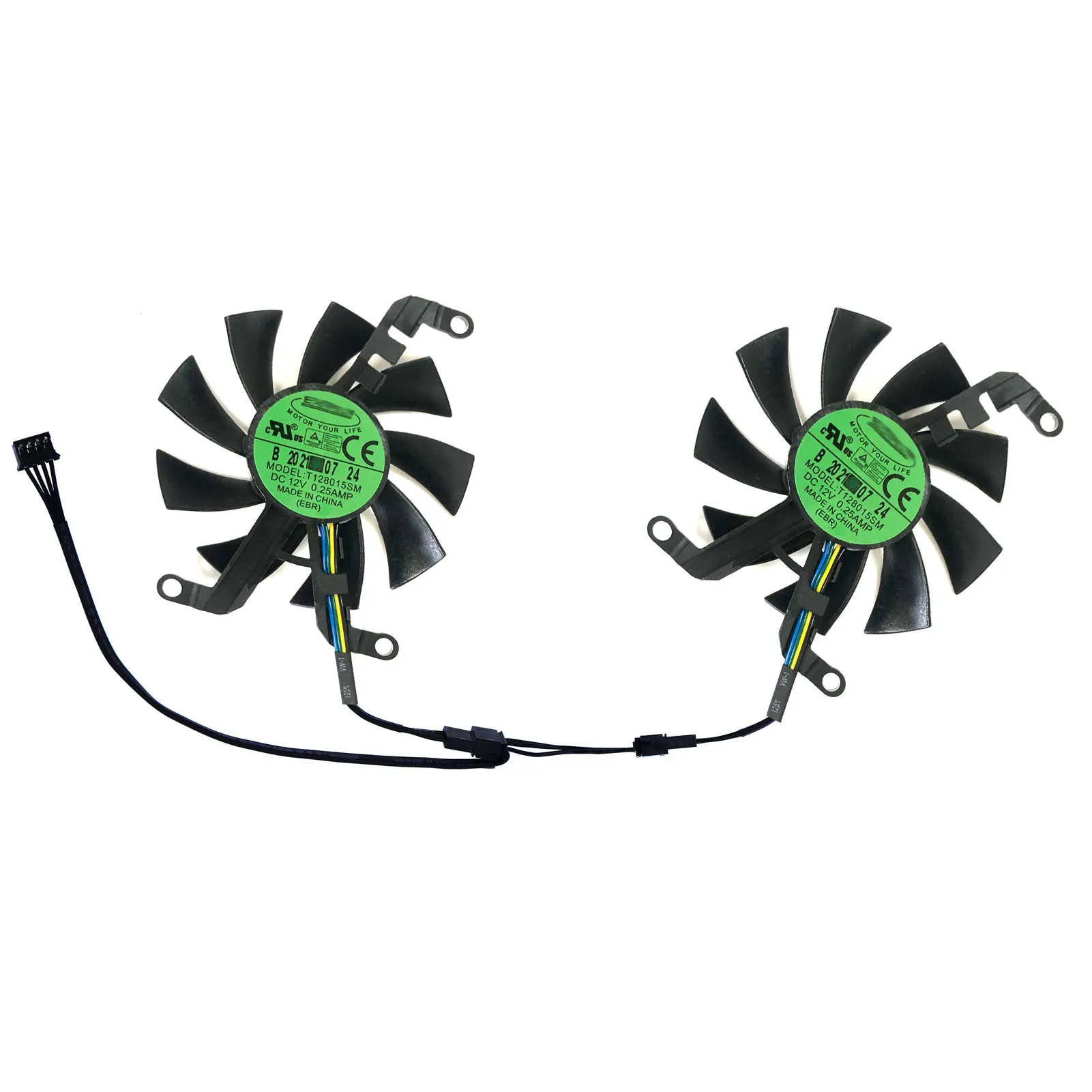 Video Card Fan,GPU VGA Cooler,For GALAX GTX 1650 GTX1650 EX PLUS 4GB,2Pcs/Set,DIY 75mm T128015SM