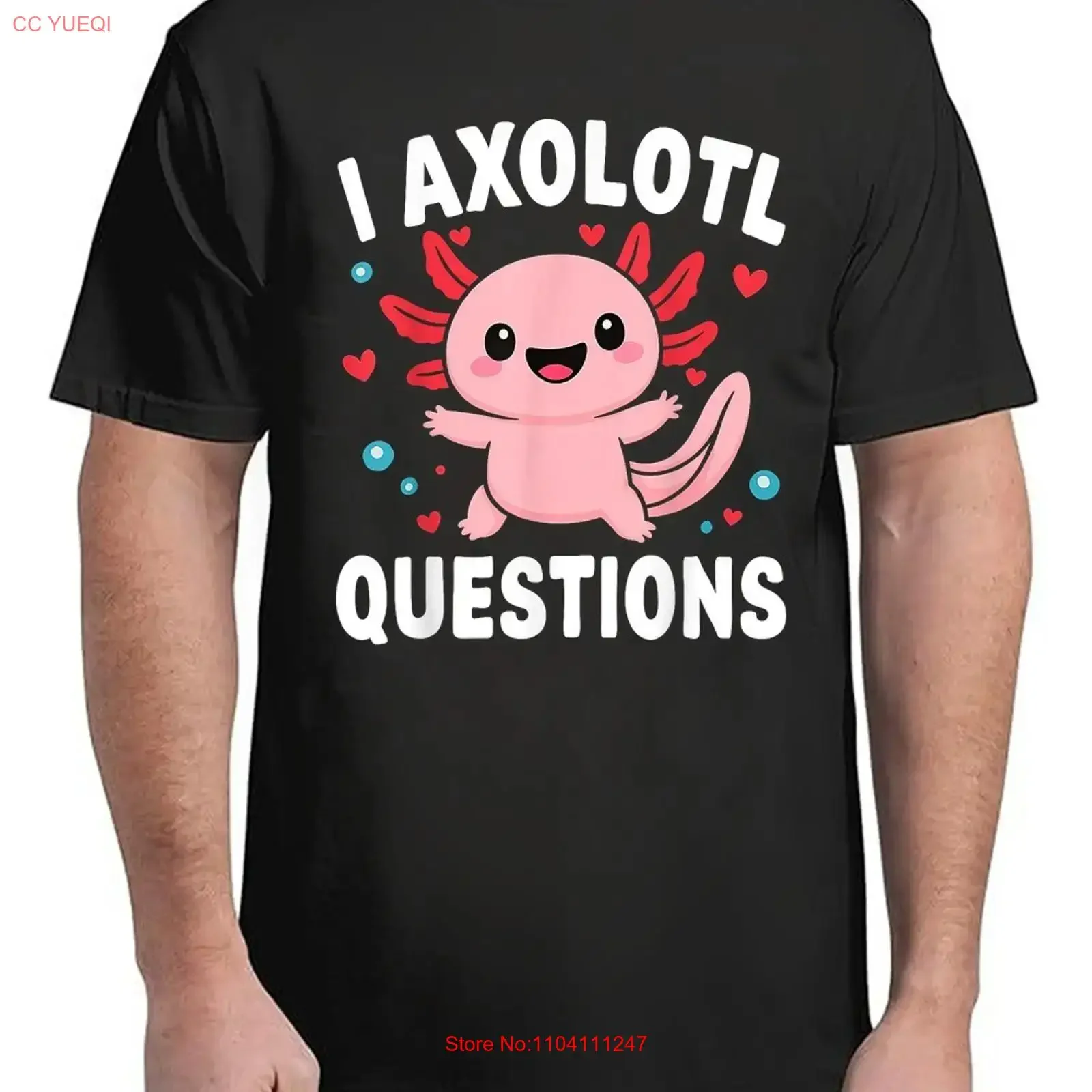 I Axolotl Questions Vintage Adult S 4XL T Shirt vintage Washed Top For Everyday Wear homme Stylish Comfortable Breathable