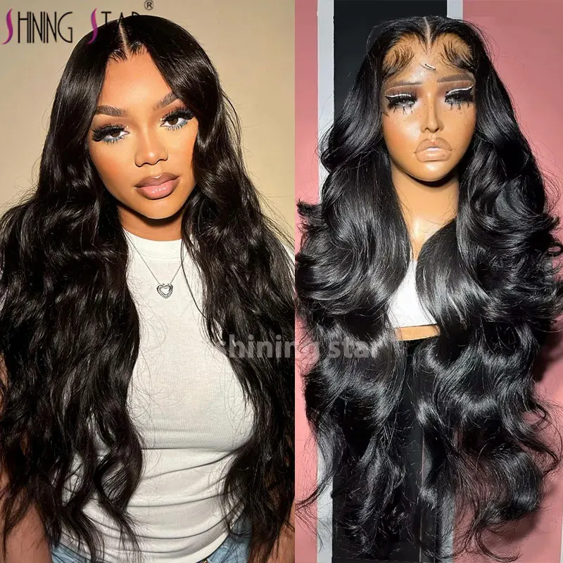 

30 34 Inches 180 Density Body Wave 13X6 Hd Transparent Lace Front Wigs Natural Color Human Hair Wig For Women Lace Frontal Wigs