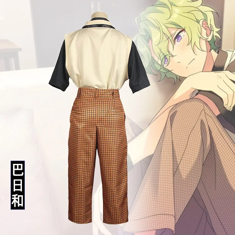 Anime Ensemble Stars Tomoe Hiyori Cosplay Costume Men Women Halloween Carnival Role Play Wig Top Pants Belt Full Suit