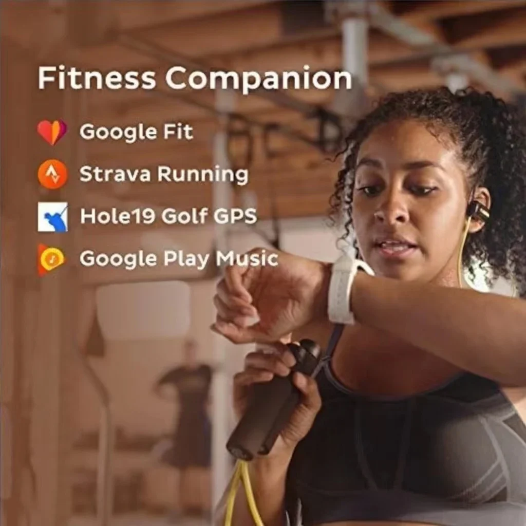 ساعة TicSmart E Wear OS ساعة ذكية للرجال والنساء 4GB ROM IP68 مقاومة للماء مع دفع جوجل لآلة عرض iOS Android Hzbot