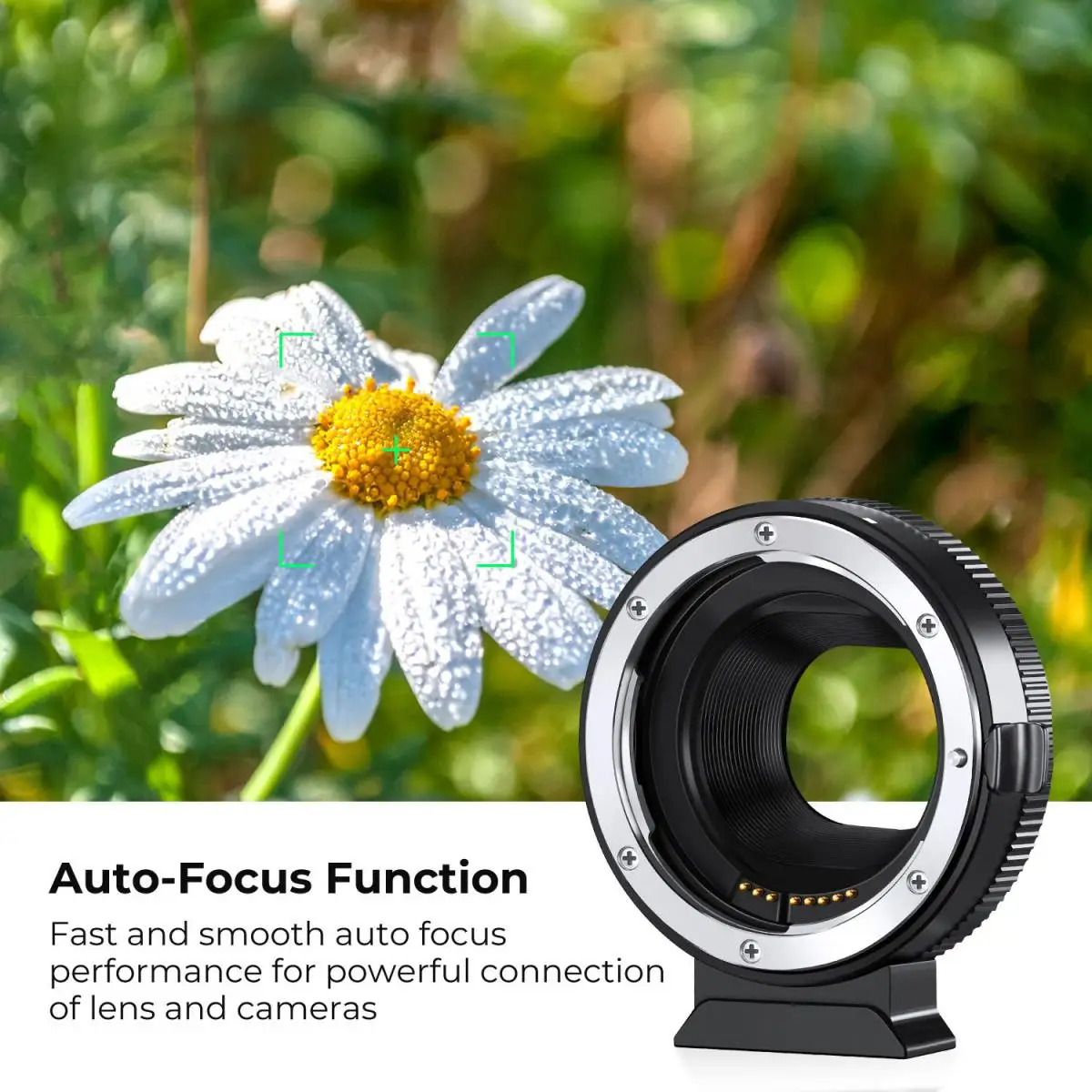 K&F Concept Auto Focus Lens Mount Adapter EF to EOS M Adapter for Canon EF EF-S Lens and Canon EOS M M6 M50 M200 Mount Cameras