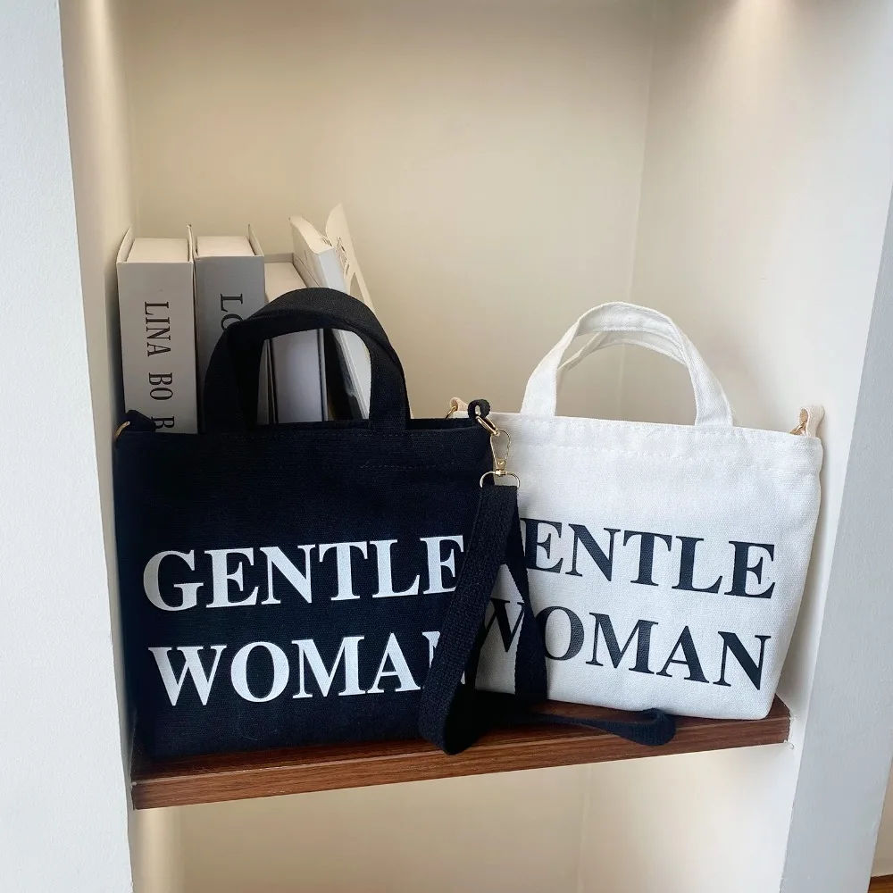 Thailand Gentle Woman GW Printed Canvas Shoulder Bag Underarm Bag Casual Handbag Messenger Bag Daily Commuting Bag