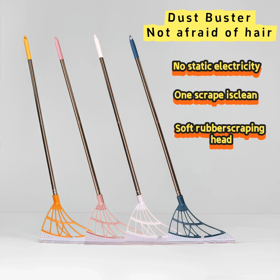 مكنسة سحرية جديدة من السيليكون لتنظيف الأرضيات، كنس شعر الحمام والحمام، ممسحة الزجاج المنزلية