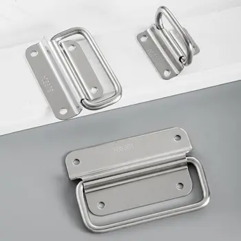 櫥櫃航空箱實心家具五金折疊把手,適用於工具箱、不鏽鋼抽屜、衣櫃,安裝簡單 10 最佳銷售 金屬把手 - №8